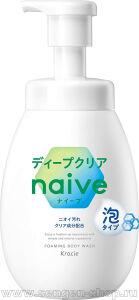  -   " " KRACIE Naive Foam Body Soap Deep Clear,   ,  - ,  600.