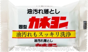 Хозяйственное мыло KANEYO SOAP Kaneyon Oil Stain Remover, для удаления масляных пятен с одежды, с ароматом мяты, 110г.