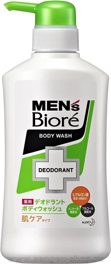 Мужское пенящееся мыло для тела KAO Men's Biore, с противовоспалительным и дезодорирующим эффектом, с цветочным ароматом, 440мл.