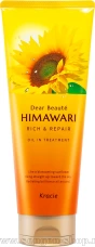 Маска KRACIE Dear Beaute Himawari Rich & Repair, с растительным комплексом для поврежденных волос, с цветочным ароматом и нотками черной смородины и грейпфрута, туба 200г.