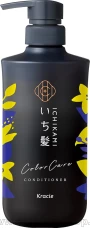 Восстанавливающий кондиционер для ухода за окрашенными волосами KRACIE Ichikami Color Care&Base, с ароматом цветущей горной вишни и цветков лимона, помпа 480г.