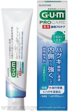 Зубная паста SUNSTAR Gum ProCare Moisturizing Type, для защиты дёсен и предотвращения заболеваний пародонта, с витаминами En и B6 и маслом авокадо, с освежающим вкусом мяты, 85г.
