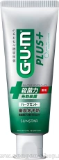 Антибактериальная зубная паста SUNSTAR Gum Plus Herb Mint, для профилактики болезней десен, со вкусом мяты и трав, 120г.