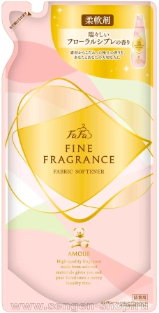 Парфюмированный кондиционер-ополаскиватель для белья NS FAFA JAPAN Fine Fragrance Amour, с цветочно-шипровым ароматом, сменная упаковка, 500мл.